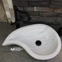 White Marble Drop Model Washbasin