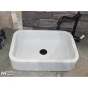 White Marble Square Sink - Outlet