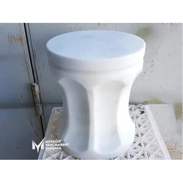 White Marble Cavity Design Seat