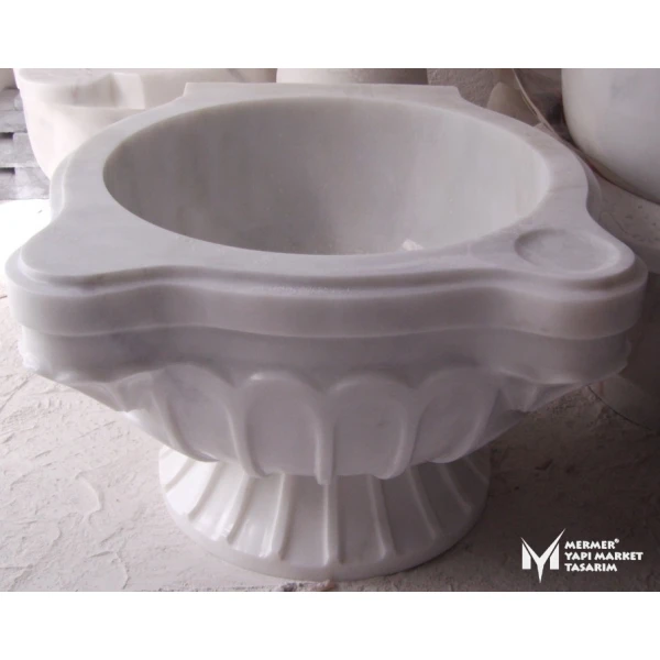 White Marble Special Cavity Design Foote...