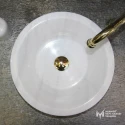 White Marble V Model Washbasin