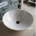 White Marble Round Washbasin