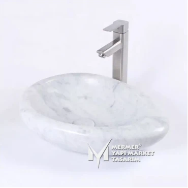 White Marble Core Design Mini Washbasin