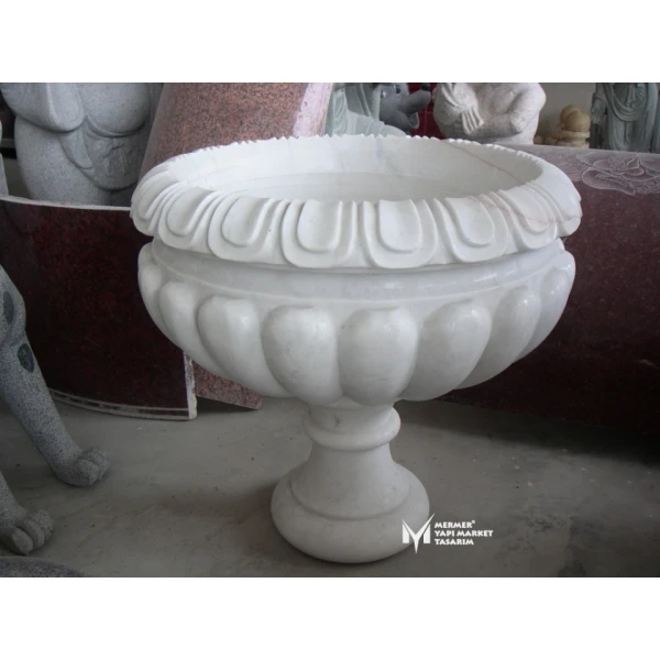 White Marble Special Design Footed Short...
