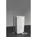 White Marble Special Design Pedestal Sink