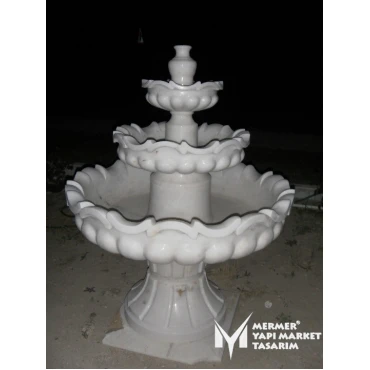 White Marble Special Embroidered Saloon Fountain