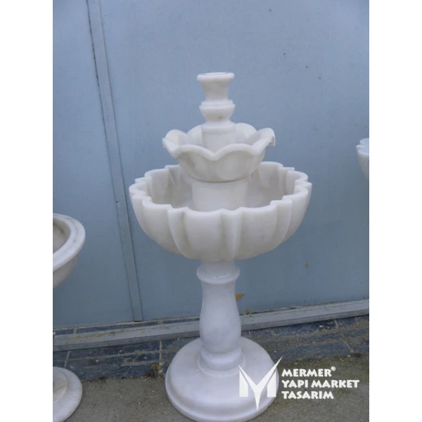 White Marble Embroidered Saloon Fountain