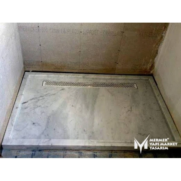 Cloudy Gray Marble Shower Tray