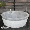 Cloudy Marble V Design Scratch Bowl Washbasin