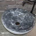 Bursa Black Marble Scratch Outside Bowl Washbasin