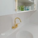 Gold Wall Mounted Kitchen Faucet