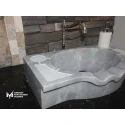 Gray Marble Palace Design Washbasin