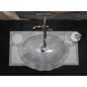 Gray Marble Palace Design Washbasin