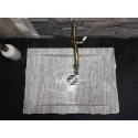 Silver Travertine Split Sink