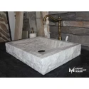 Silver Travertine Split Sink