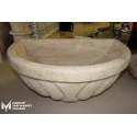 Travertine Moon Embroidered Design Hammam Sink