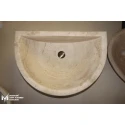 Travertine Moon Embroidered Design Hammam Sink