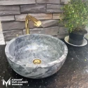 Tigerskin Marble Round Washbasin