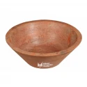 Red Travertine V Design Washbasin