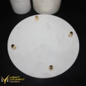 White Marble Gold Crystal Apparatus 7-Piece Bathroom Set