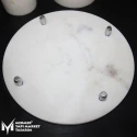 White Marble Silver Crystal Apparatus 7-Piece Bathroom Set