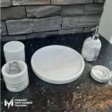 Lilac Marble 5-Piece Bathroom Set
