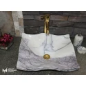 Lilac Marble Wavy Leaf Design Sink