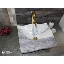 Lilac Marble Wavy Leaf Design Sink