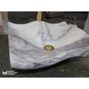 Lilac Marble Wavy Leaf Design Sink