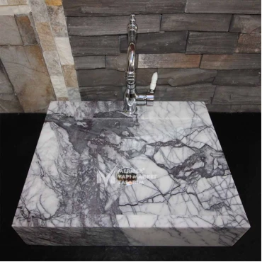 Lilac Marble Sloped Square Sink