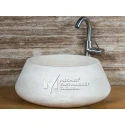 Light Travertine Well Design Deep Washbasin