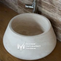 Light Travertine Well Design Deep Washbasin