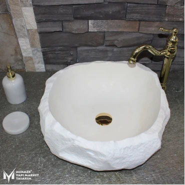 Limestone White Naturel Design Washbasin