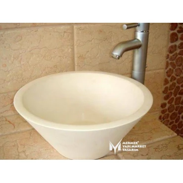 Limestone V Design Washbasin