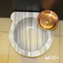 Marmara Thin Sliced Earless Marble Hammam Sink