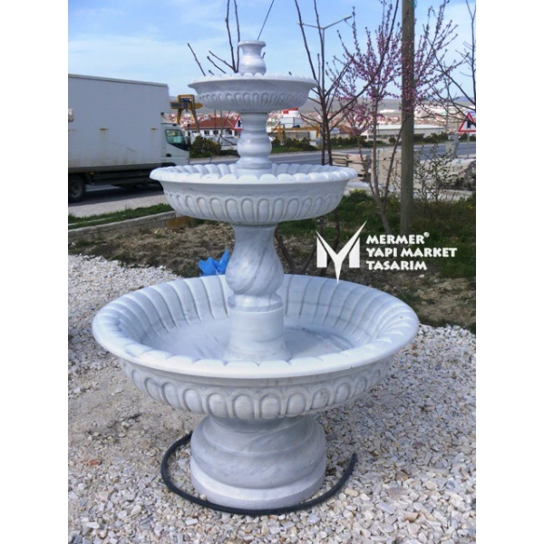 Marmara Marble Special Design Saloon Fountain - With Large Bowl