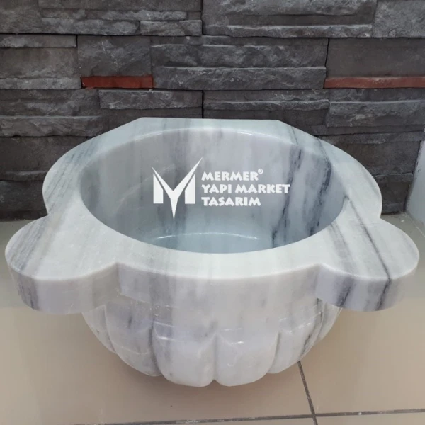 Marmara Marble Melon Sliced Hammam Sink