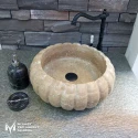 Noche Travertine Pumpkin Design Washbasin