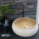 Noche Travertine Design Curved Washbasin