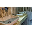 Noche Travertine Bowl Square Sink