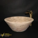 Noche Travertine V Design Bowl Washbasin