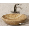 Yellow Travertine Bowl Washbasin