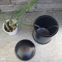 Black Stainless Steel Trash Can