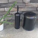 Black Stainless Steel Trash Can