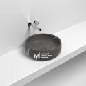 Toros Matte Black Oval Design Washbasin