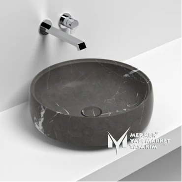 Toros Matte Black Oval Design Washbasin