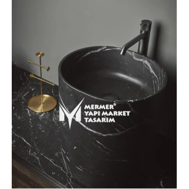 Toros Matte Black Special Bucket Design Washbasin