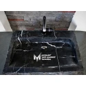 Toros Black Split Face Outside Rectangular Sink