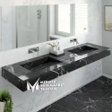 Toros Black One Piece Sink - With Two Basin