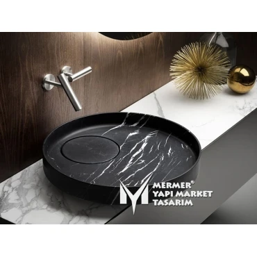 Toros Black Tray Design Hidden Drained Washbasin